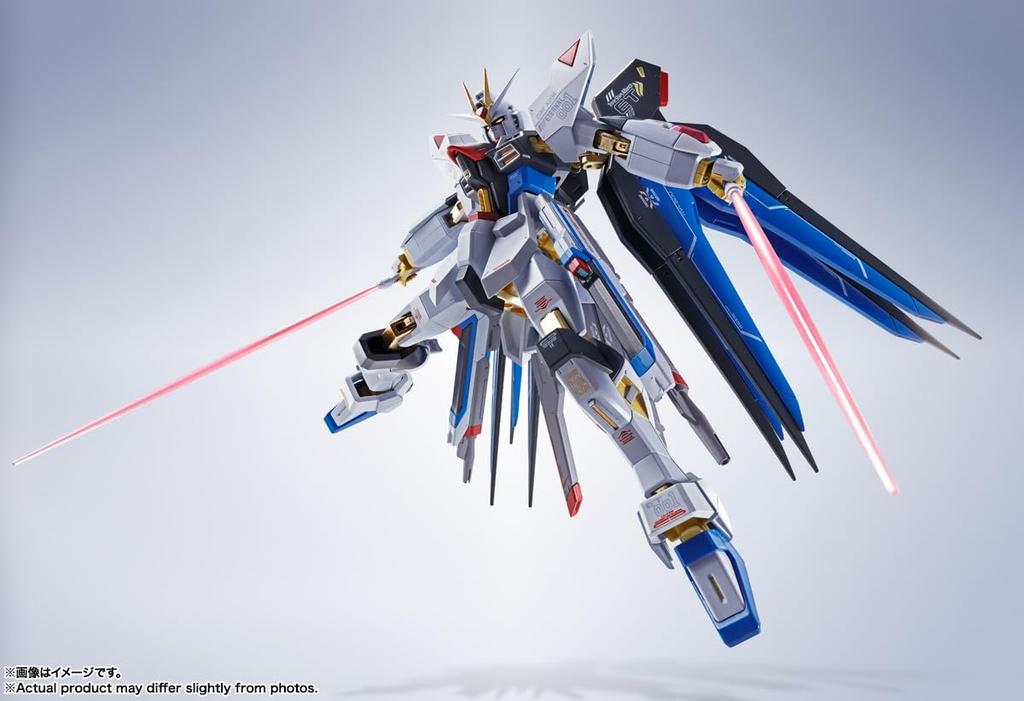 TAMASHII NATIONS METAL ROBOT SPIRITS Mobile Suit Gundam SEED DESTINY Strike Freedom Gundam Ca. 140mm PVC ABS Bemalt Bewegliche Figur <SIDE