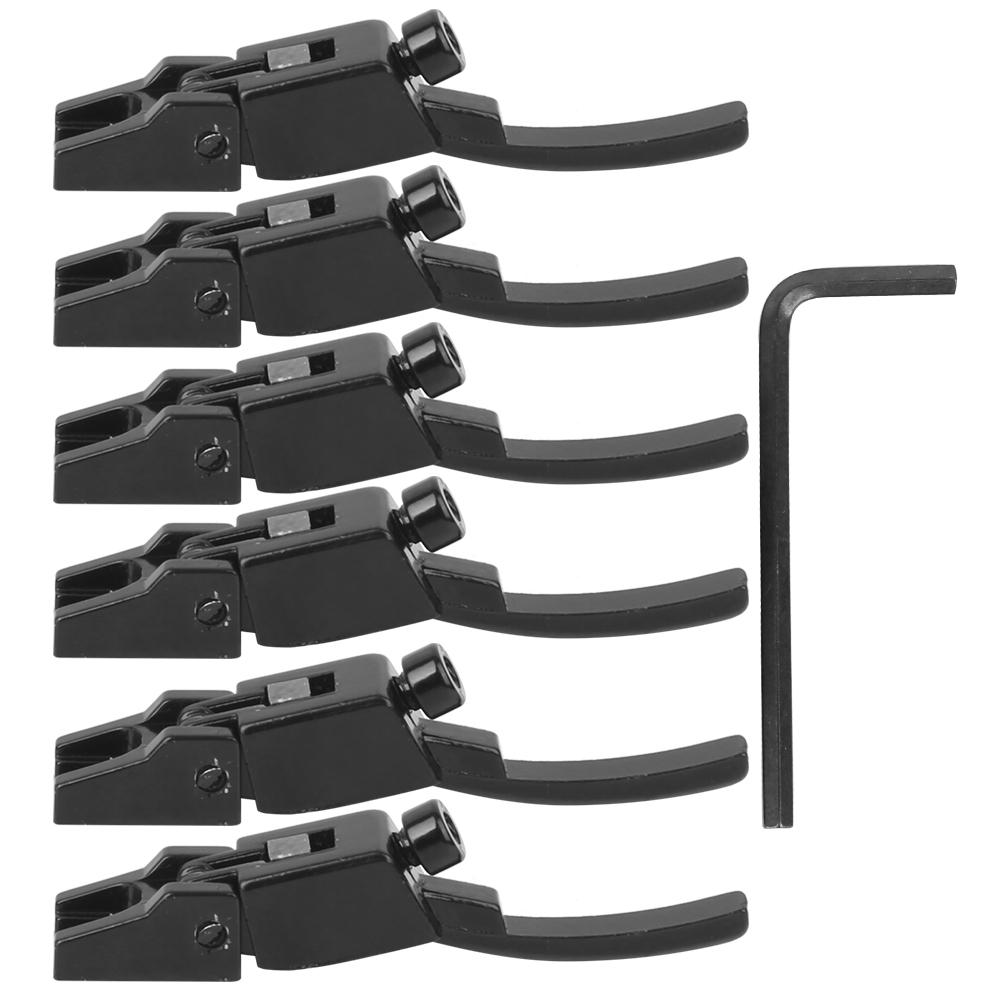 6 Pcs Electric Guitar Saddle Tremolo String Lock Zinc Alloy With Key ...