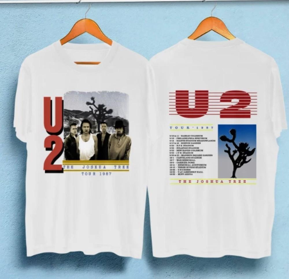 Vintage 80 's U2 Joshua Tree 1987 Concert Tour Band Tee T Shirt