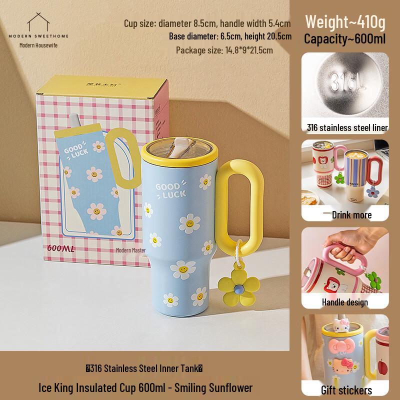 

Modern Housewife 600ml Insulated Straw Tumbler Set (2-Pack)