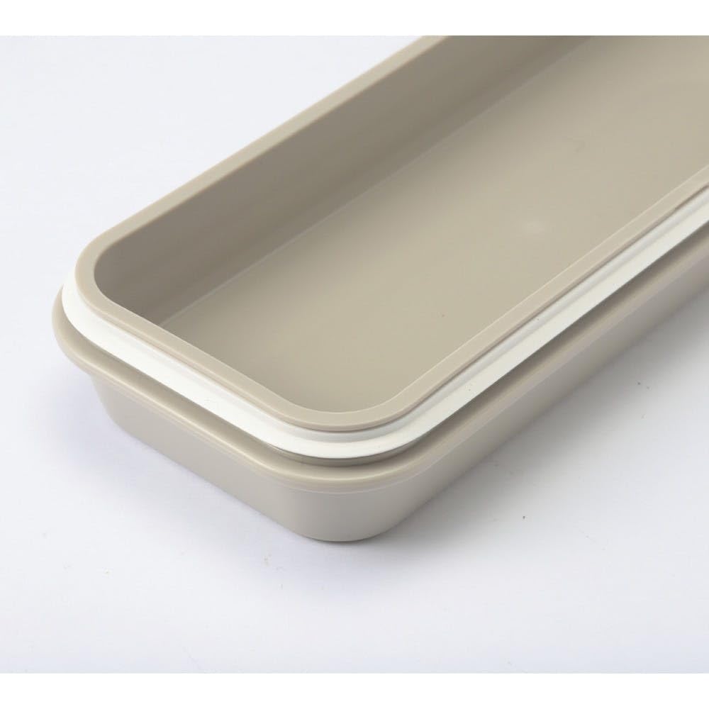 CAINZ Slim HAJIKU Lunchbox, Mikrowellen- und spülmaschinenfest, Grau,