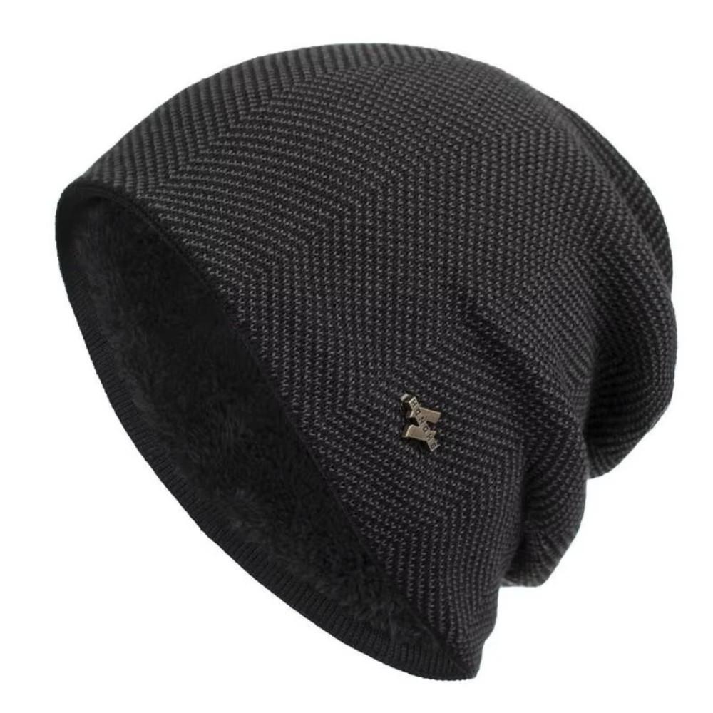 Simple Style Knitted Beanie Unisex Ski Beanie Hats Simple Thick Knitted Hat  Outdoor Sports