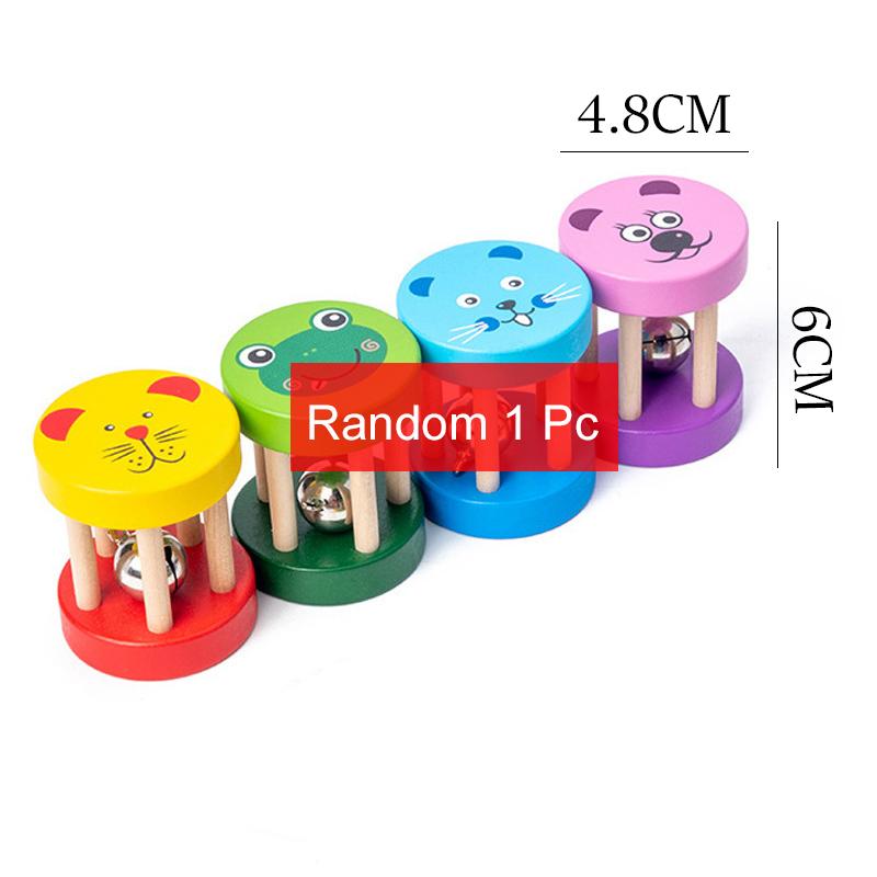 Hudební nástroje pro děti Hračky Mini Dřevěný Kočárek pro miminka Příslušenství Tleskací tabulka Barva dřeva Zvonek Pískací kladívko Zvuk TMZ