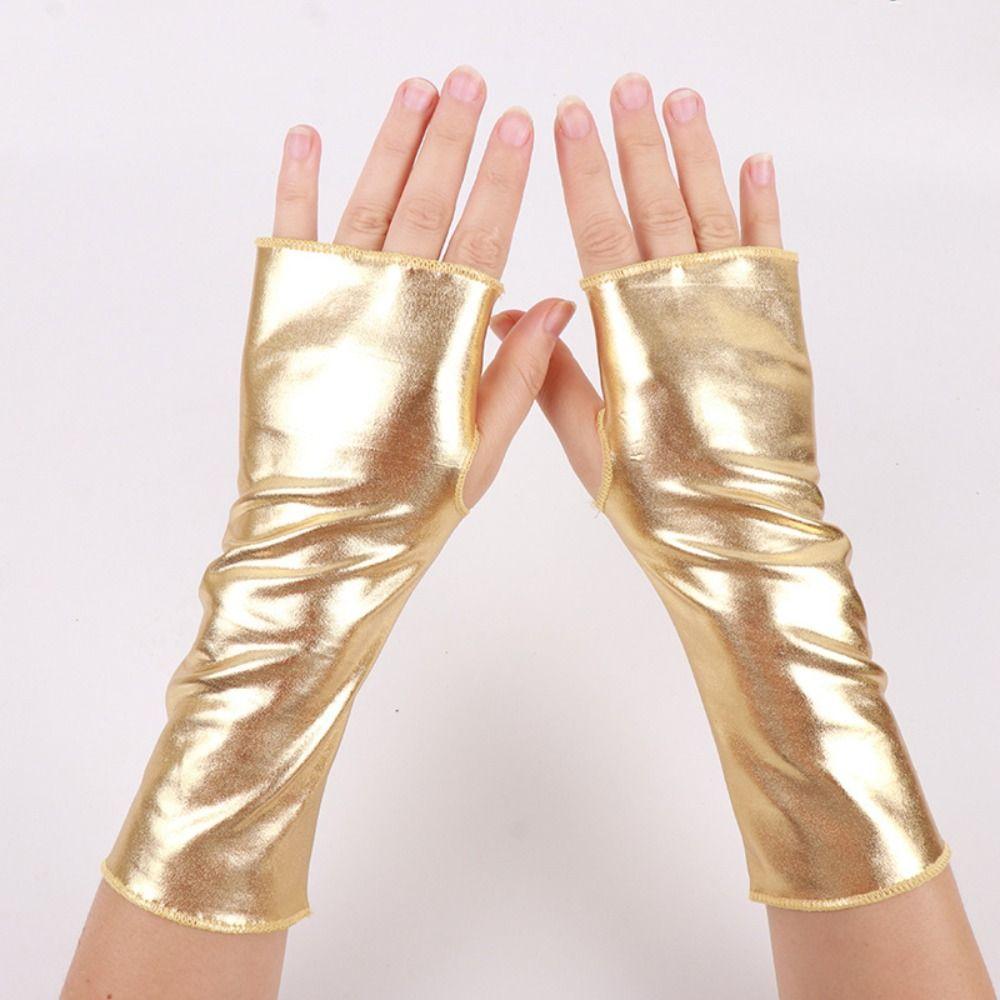 1 Pair Thin Fingerless Gloves Punk Style Half Finger Gloves  Punk Style Dress Up