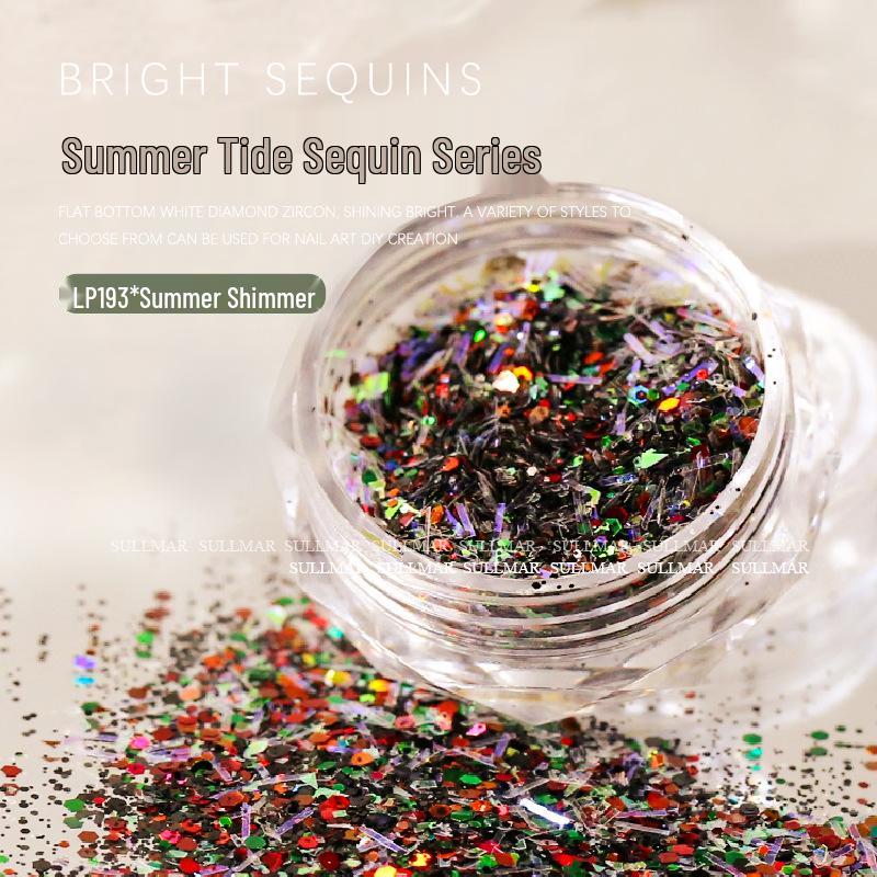 

Sweet Style Mixed Glitter Nail Art Decorations: Large & Small Sequins Pack