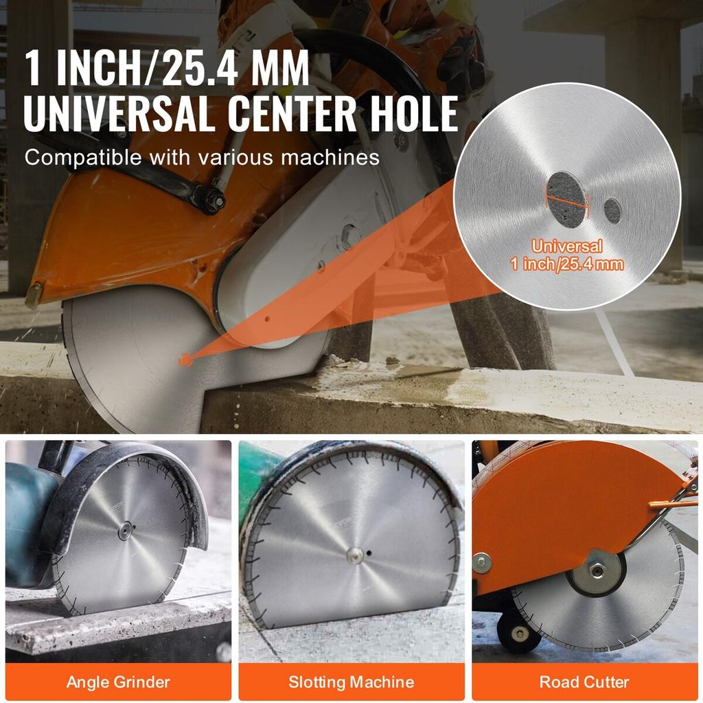 Diamond Blade 20inch Concrete Saw Blade Wet or Dry 0.47inch Slanted Teeth