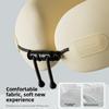 Memory Foam U Shaped Neck Pillow Compact Foldable Travel Pillow for Airplane Nap Neck Support