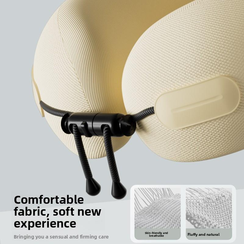 Memory Foam U Shaped Neck Pillow Compact Foldable Travel Pillow for Airplane Nap Neck Support