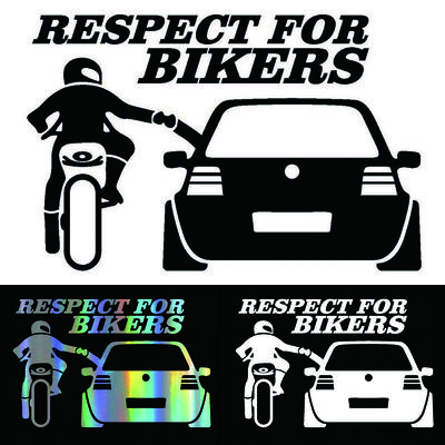 13x20cm Autoaufkleber Respekt für Biker Aufkleber Lustige Folierung Vinyl für Autotürgriff Aufkleber Karosserie Autozubehör Dekoration