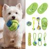 Rope Knot Dog Toy Knot Ball Chew Toy Interactive Tug-of-War Toy Soft Bite-Resistant