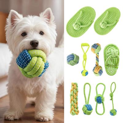 Seilknoten Hundespielzeug Knotenball Kauspielzeug Interaktives Zerrspielzeug Weich Bissfest