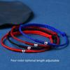 Red Rope Broken Silver Bracelet Woven Couple Lucky Beads