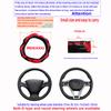 The new PU thickened wear-resistant leather Four Seasons Universal Elastic car steering wheel cover is suitable for 14.5-15 inch