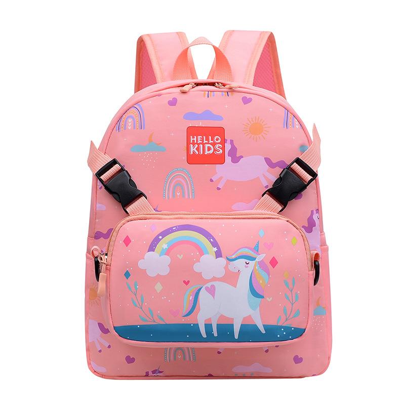 New unicorn children's cute kindergarten students backpack boys and girls large capacity light truck through children's backpack