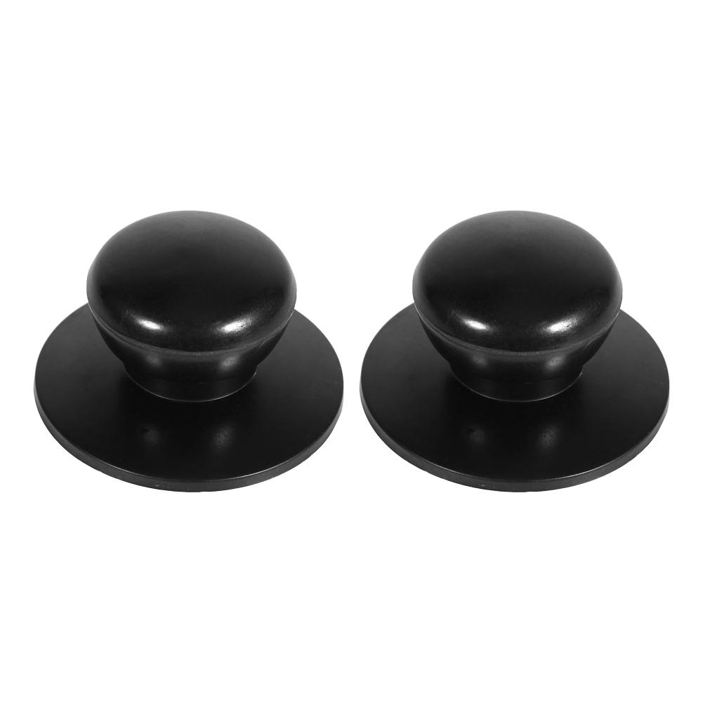 

2Pcs Black Kitchen Cookware Saucepan Kettle Lid Replacement Knobs Cover Holding Handles New
