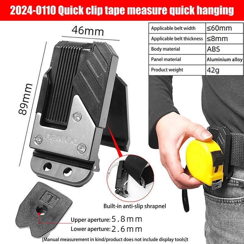 Quick Release Tape Measure Storage Buckle Hammer Wrench Electric Tool Belt Organizer Hook Universal Hook Belt Holder Clip Tools
