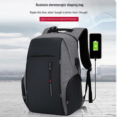 Business Laptop Bag with USB Port, Oxford Cloth Backpack for Men. Custom Logo Printing Available.