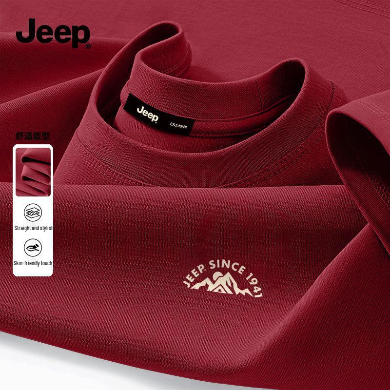 

JEEP Men s Pure Cotton Breathable Short Sleeve T-shirt S