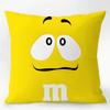 1Pc Fashion M&M'S Chocolate Printed Cushion Cover For Living Room Bedroom Sofa Window Sill Car Decoration Cushion Cover