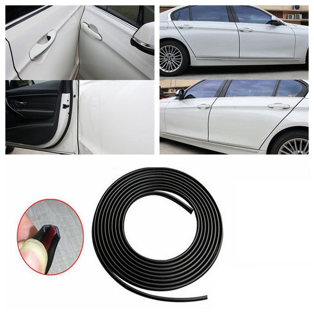 16FT/5M Black Moulding Trim Rubber Strip Car Door Scratch Protector Edge Guard fulion 16FT/5M Black Moulding Trim Rubber Strip Car Door Scratch Protector Edge Guard fulion
