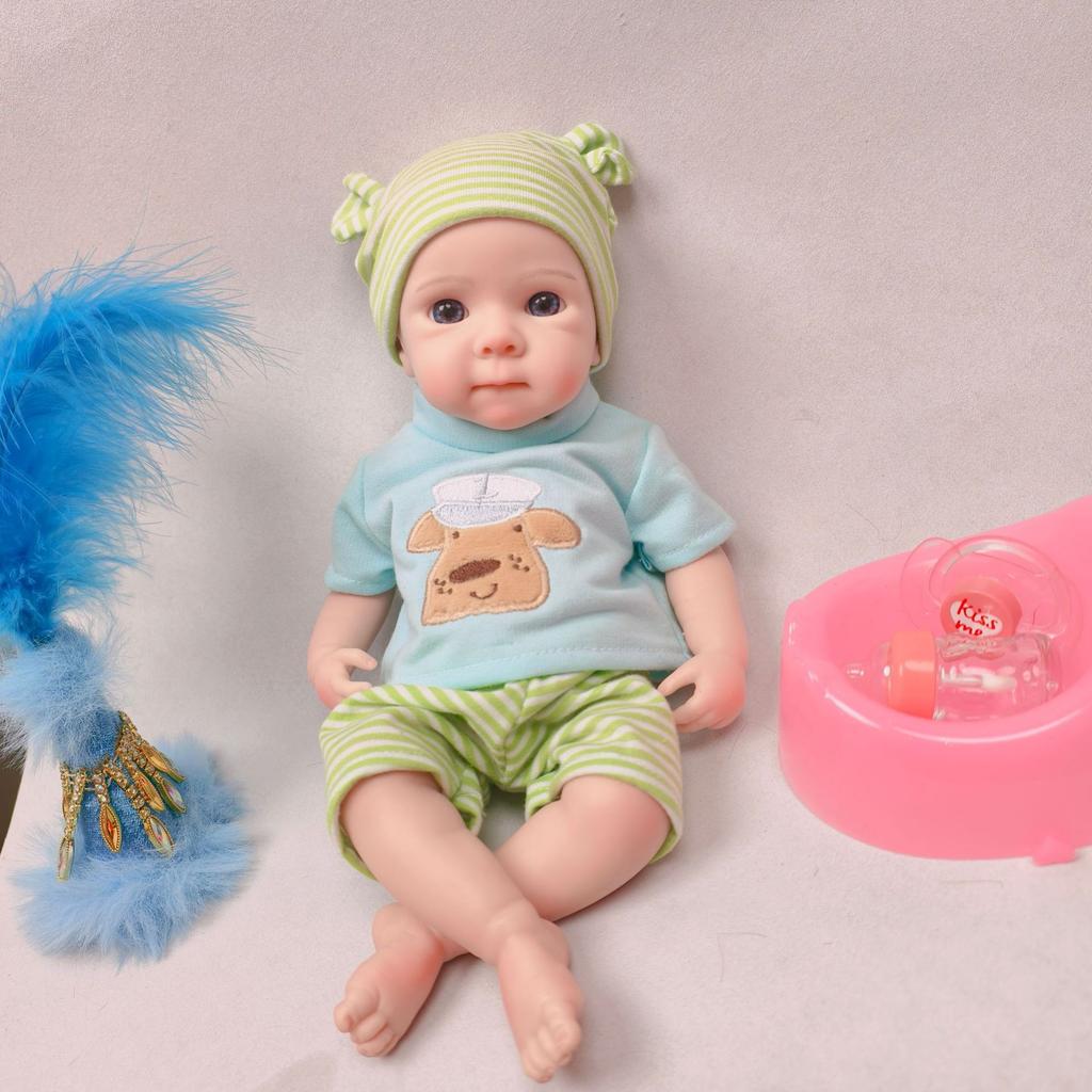 13inch Can Open Mouth Full Body Solid Silicone Bettie Reborn Girl Doll Soft Touch Handmade Reborn Corpo De Silicone