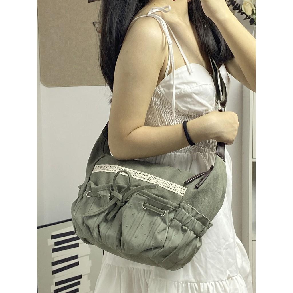 Ielgy Sweet Fresh Bag Shoulder Messenger Student Class Commuter Casual All-Match Tote Bag