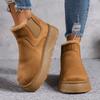 Fashion 2025 New Women Snow Boots Short Plush Warm Casual Shoes Women Winter Platform Shoes Thickened Fluff Luxury Ankle Boots Women