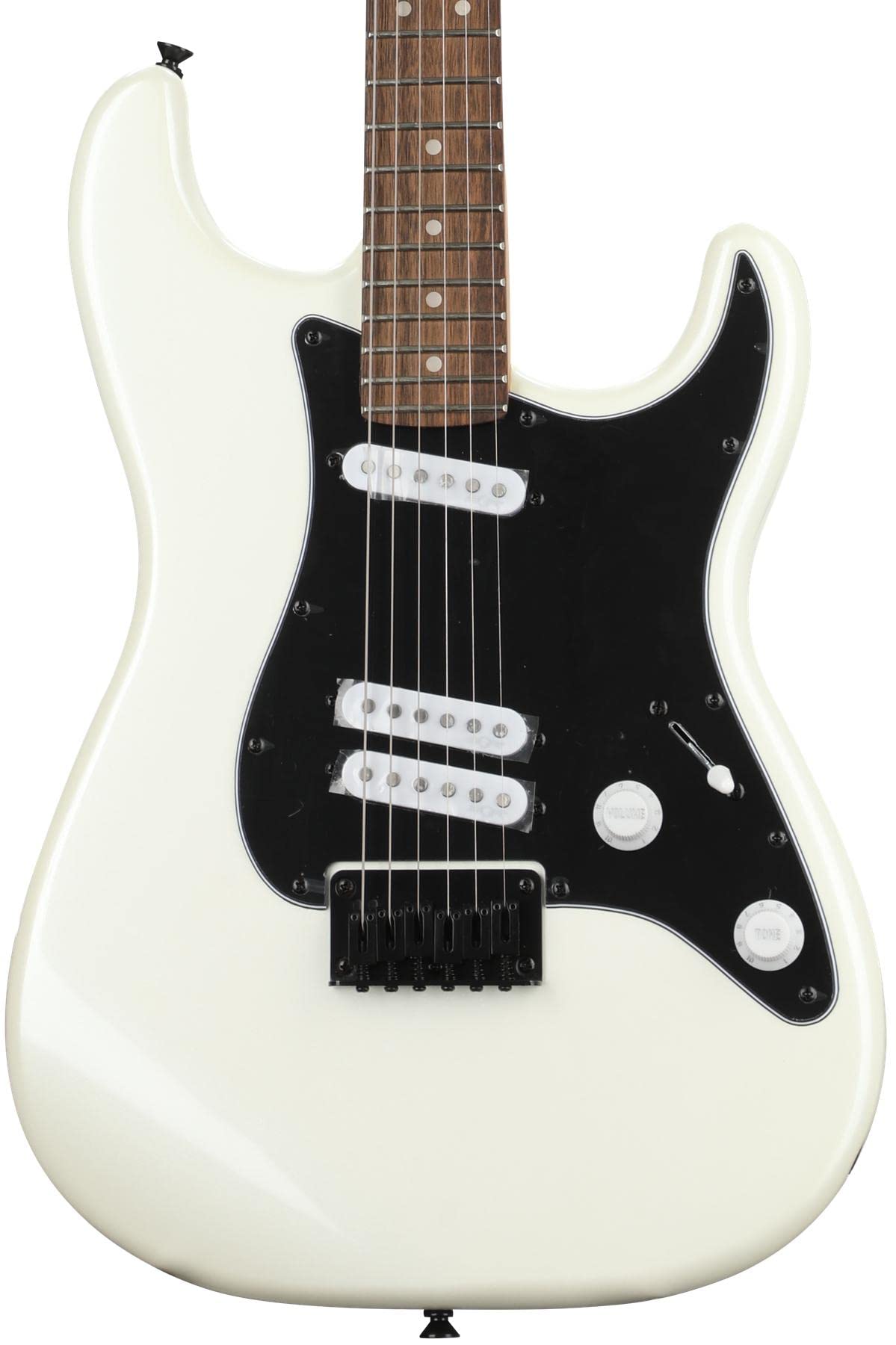 

Squier by Fender Electric Guitar Contemporary Stratocaster Special HT, Laurel Fingerboard, Black Pickguard, Pearl White with Soft Case