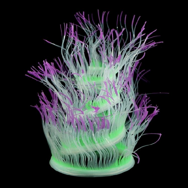 Glass Aquariums Ornament Noctilucent SeaAnemone Fishtanks Glowing Landscapes