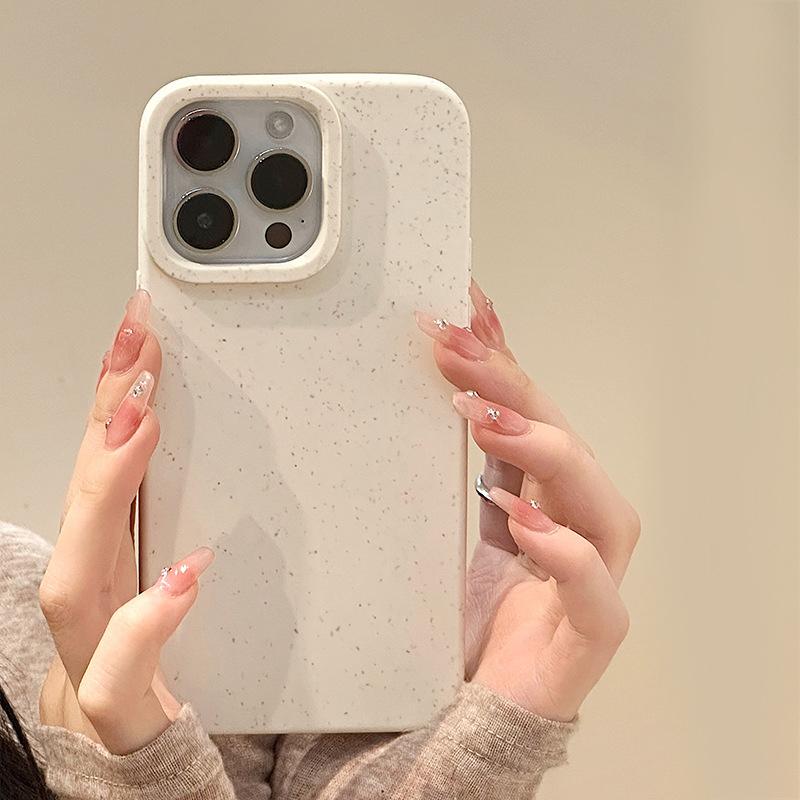 

Простой чехол цвета чистой пшеницы, разлагаемый, экологически чистый материал, защитная оболочка, чехол для задней панели мобильного телефона iPhone 12 / iPhone 12 Pro белый