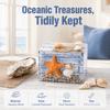 Ocean Themed Wooden Storage Box Portable Wooden Trinket Box Wooden Jewelry Box  Home Organization