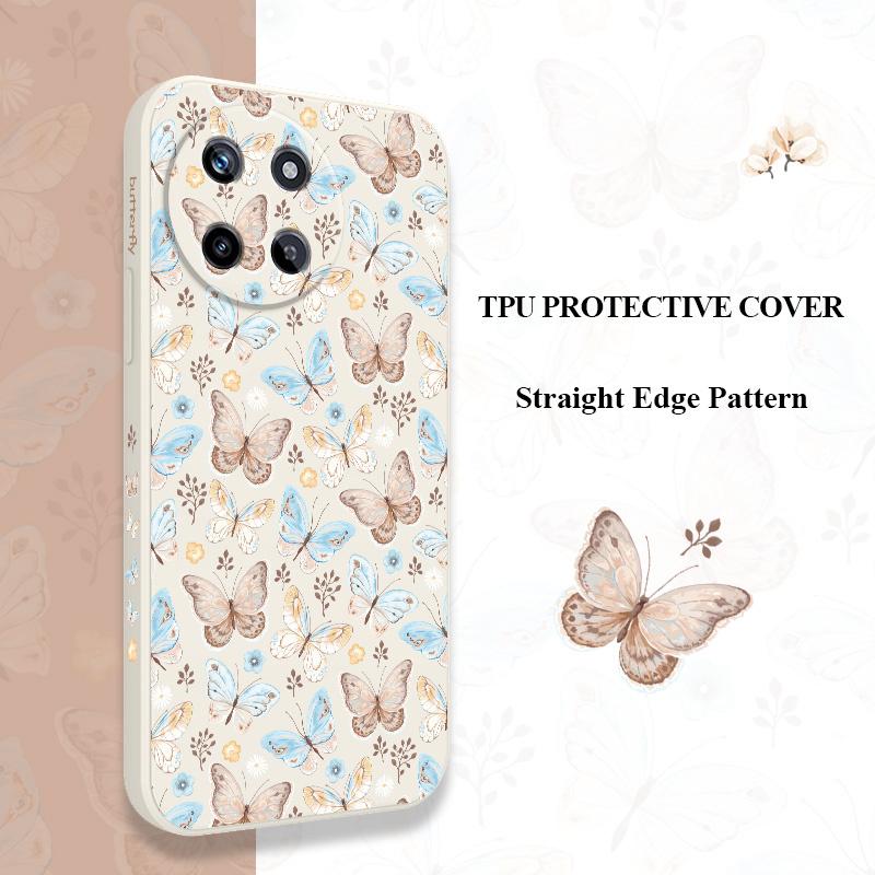 Custodia per Telefono con Farfalla Volante per OPPO Realme 13 12 11 10 9 9i 8 8i 7 Pro Plus C35 C21Y C25Y C25 4G 5G Cover in Silicone Liquido