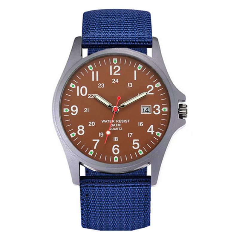 Men's Casual Nylon Band Quartz Sports Watch with Date Function