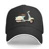 UnisexS Elektroroller Aufdruck Schwarz Verstellbare Snapback Lässige Outdoor-Kappe mit Vintage-Roller Sandwich Baseballkappe