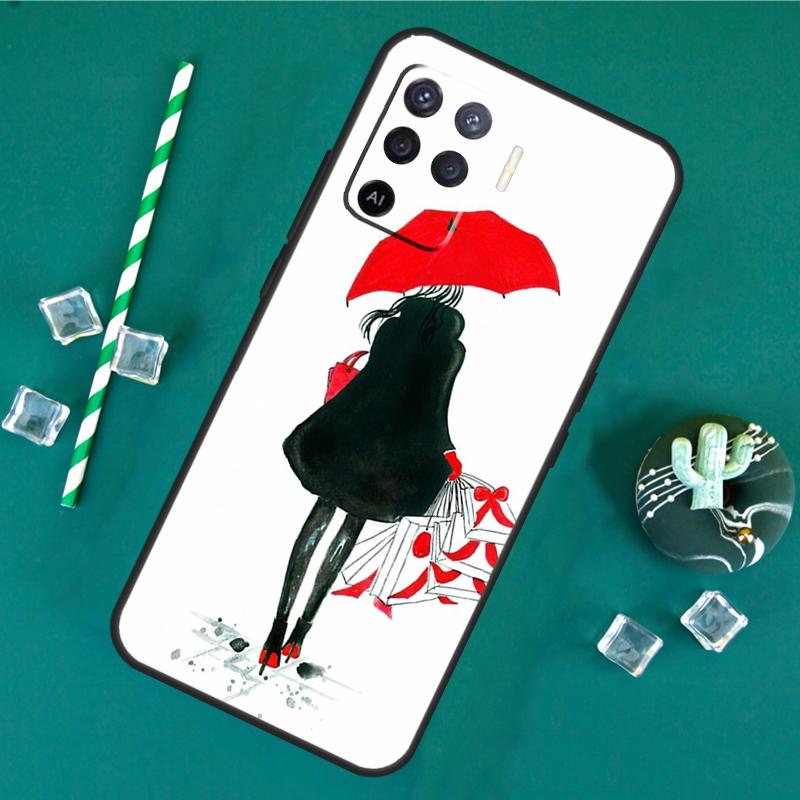 City Fashion Girl Phone Case For Oppo A18 A38 A58 A78 A98 A40 A60 A80 A91 A15 A17 A74 A94 A54 A57S A16 A76 A96