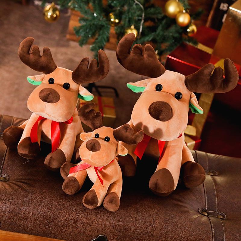 Christmas Plush Elk Toys Cute Cartoon Atmosphere Props Children Girls Gifts