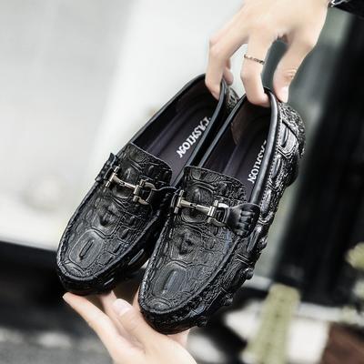 Neue Herren-Freizeitschuhe aus echtem Leder, Loafer-Schuhe für Männer im Krokodil-Stil, Luxus-Loafer-Mokassins für Herren, Slip-on-Fahrschuhe