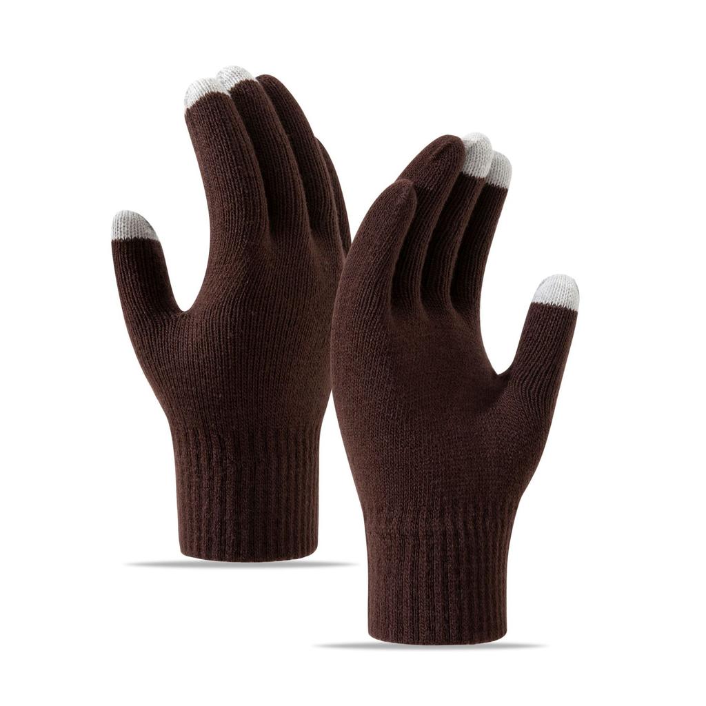 Gestrickte Touchscreen-Handschuhe für Wärme Winter für Herren und Damen Dickes Samt für Radfahren Winterhandschuhe
