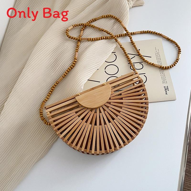 Woven Straw Bag For Women With Openwork Design Perfect For Beach And Casual Outings