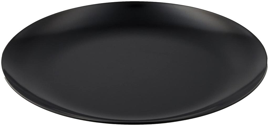 Nagao Unbreakable Black Round Made In Plate, 23cm, Japan, SP-30B