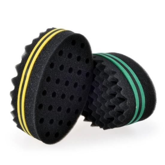 Oval Shape Double Sides Magic Curl Coil Brush Natural Afro Hair Sponge Twist Tool