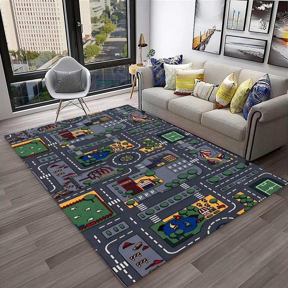 Tapis De Jeu Enfant Rond ABC 120 Cm - Peluche Douce Antidérapante Avec Alphabet Et Système Solaire - Lavable Et Éducatif