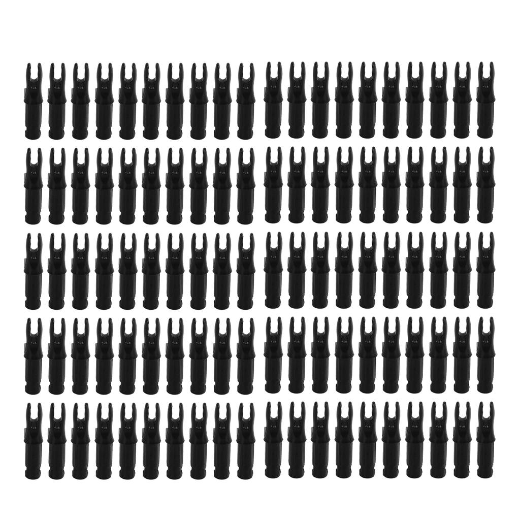 100 peças de Ponteira de Flecha para Tiro com Arco Plástico Durável Inserção Ponteiras de Flecha Leves Ponteiras de Flecha de Reposição para Arco de Tiro com Arco Preto