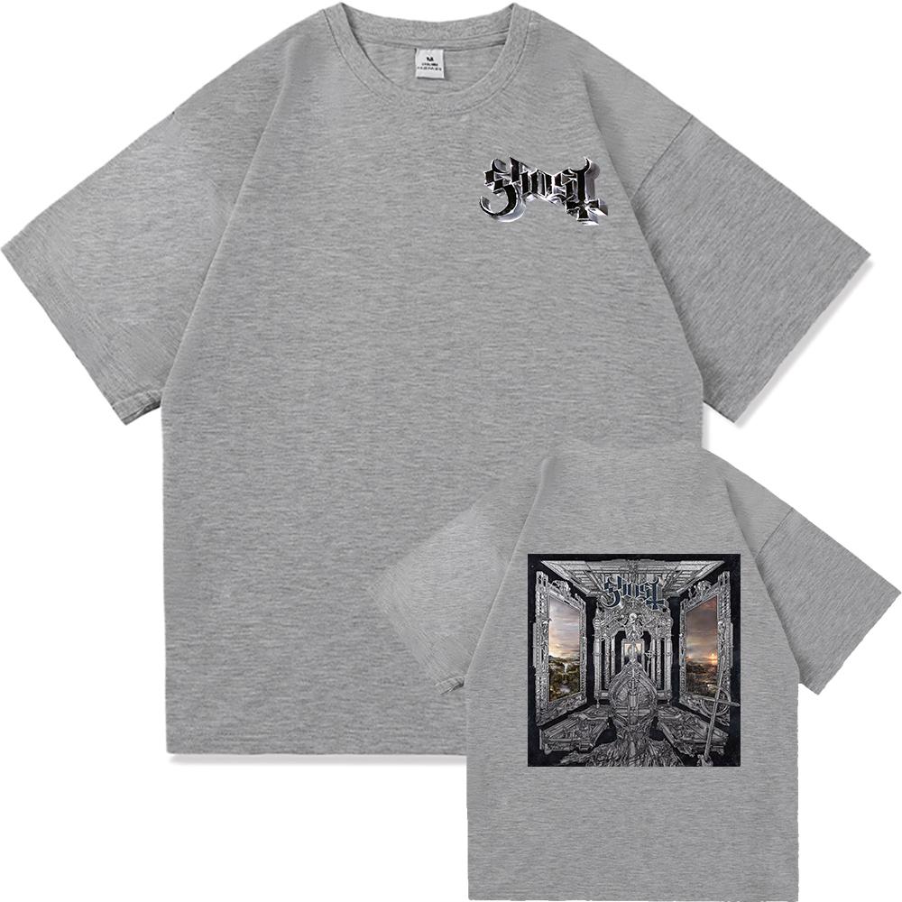 GHOST SKELETÁ Světové turné 2025 Módní pánské estetické vintage hip hopové tričko Unisex Satanizovaná ležérní bavlněná trička