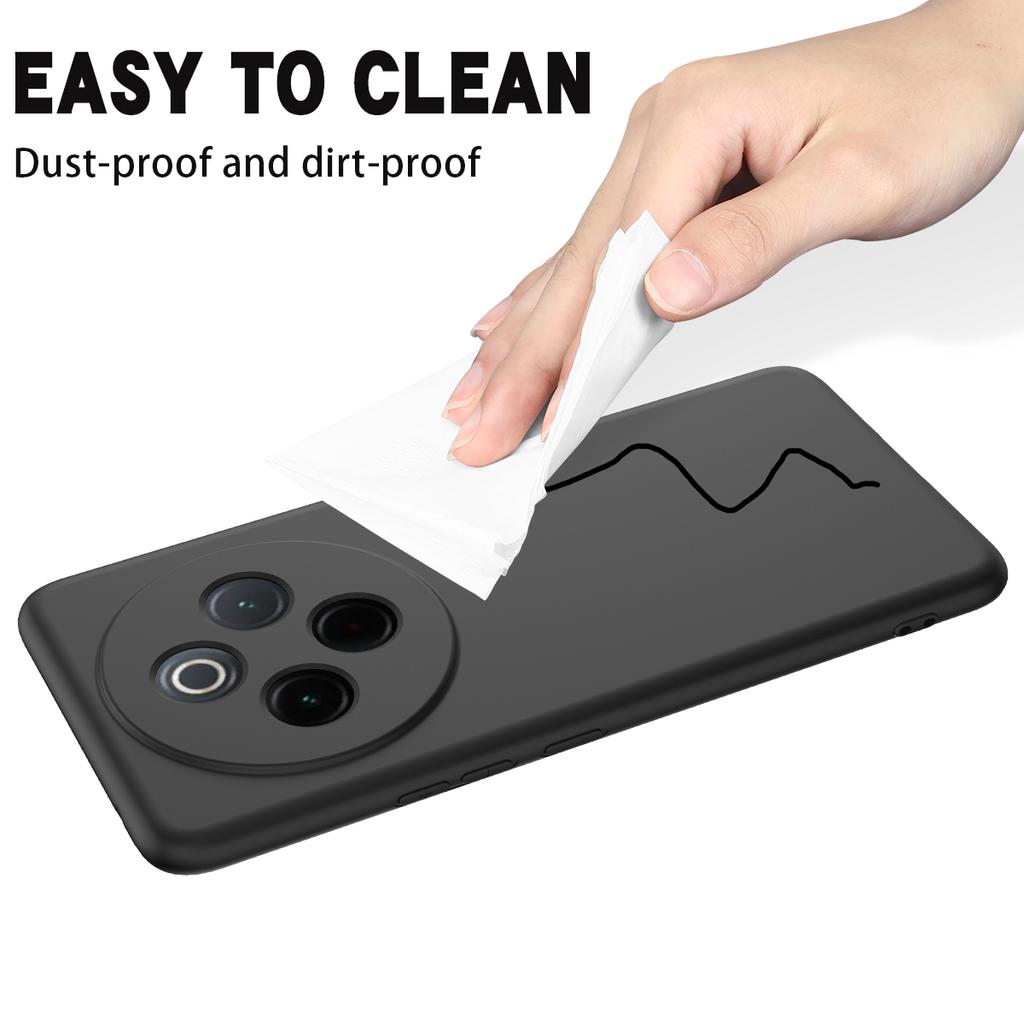 For Vivo Y300 Pro 5G Liquid Silicone Case Phone Back Cover with Hand Strap