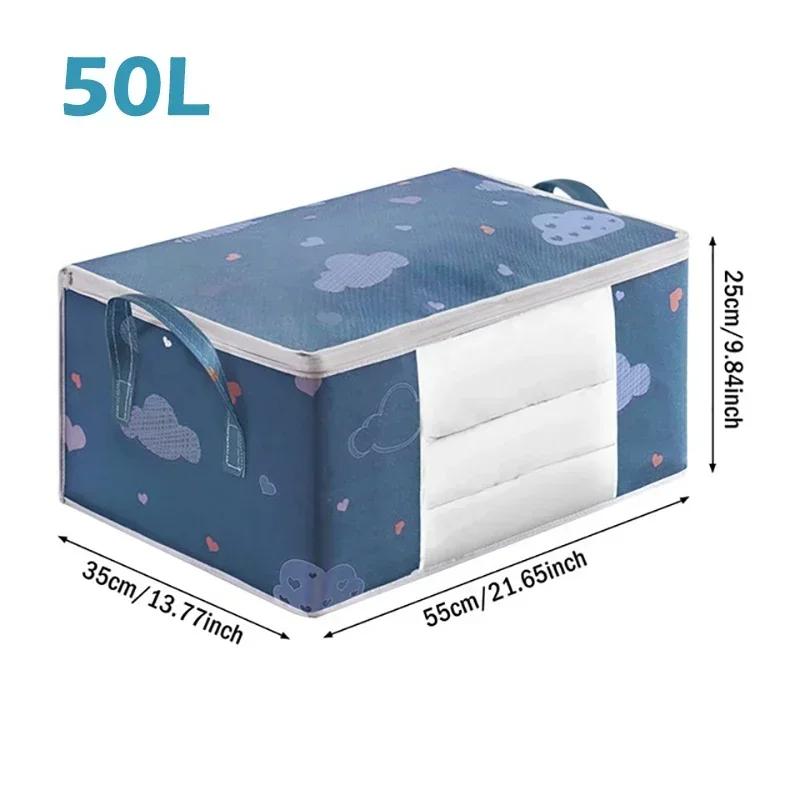 

Quilt Clothes Storage Bag with Handle Sturdy Zipper Wardrobe Closet Organizer Blanket Pillow Bedding Moving Packing Bags