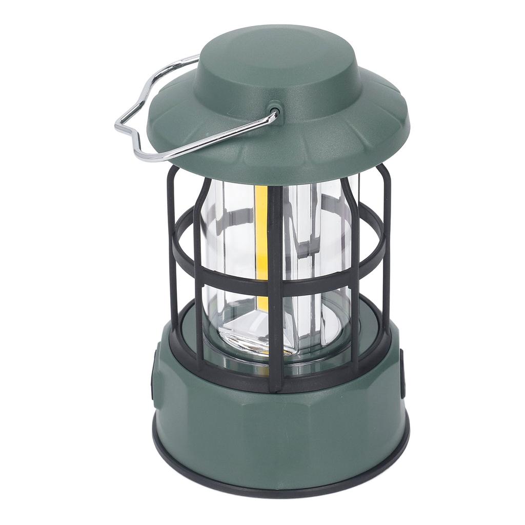 Campinglaterne Wiederaufladbar 3 Stufen IPX4 Wasserabweisend Retro Tragbar Zeltlampe für Notfälle