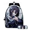 Anime Cartoon Kuromi Two-Piece Backpack Yugui Dog Kt Cat Primary School Bag Children'S Backpack