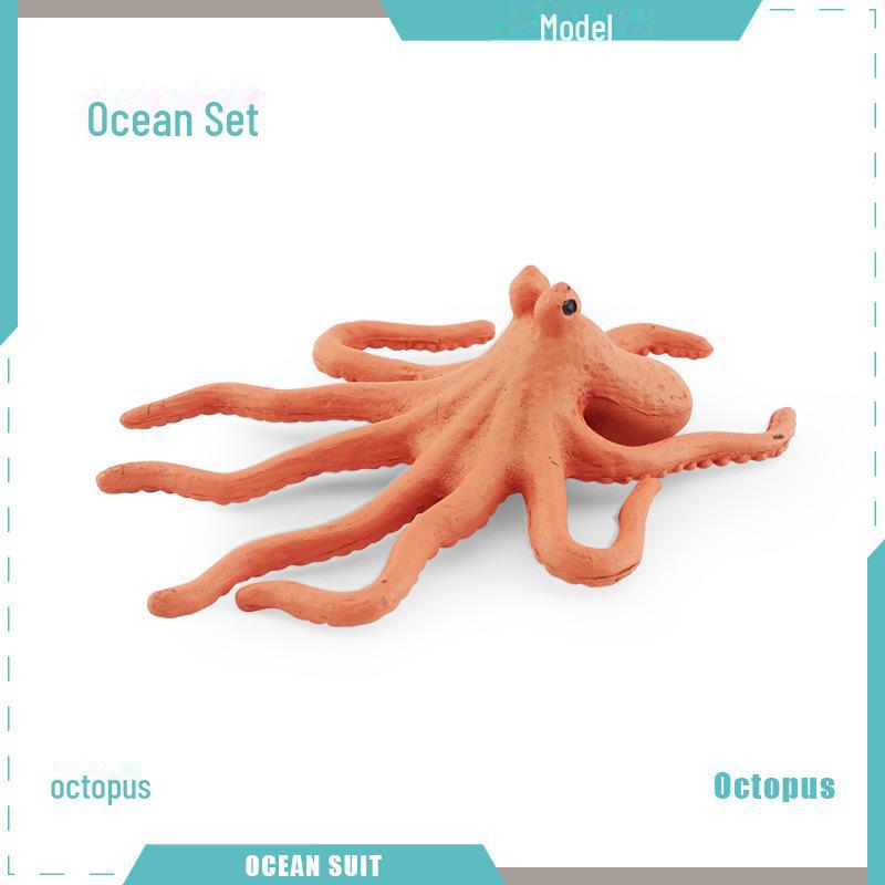 Marine Animal Model Set: Shark, Turtle, Dolphin, Whale, Penguin, Crab, and Seabed Creatures