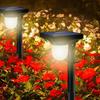 LED Solar Porch Lights Human Body Induction Outdoor Waterproof Landscape Spot Lights 3 Modes Pathway Light  For Garden Lighting